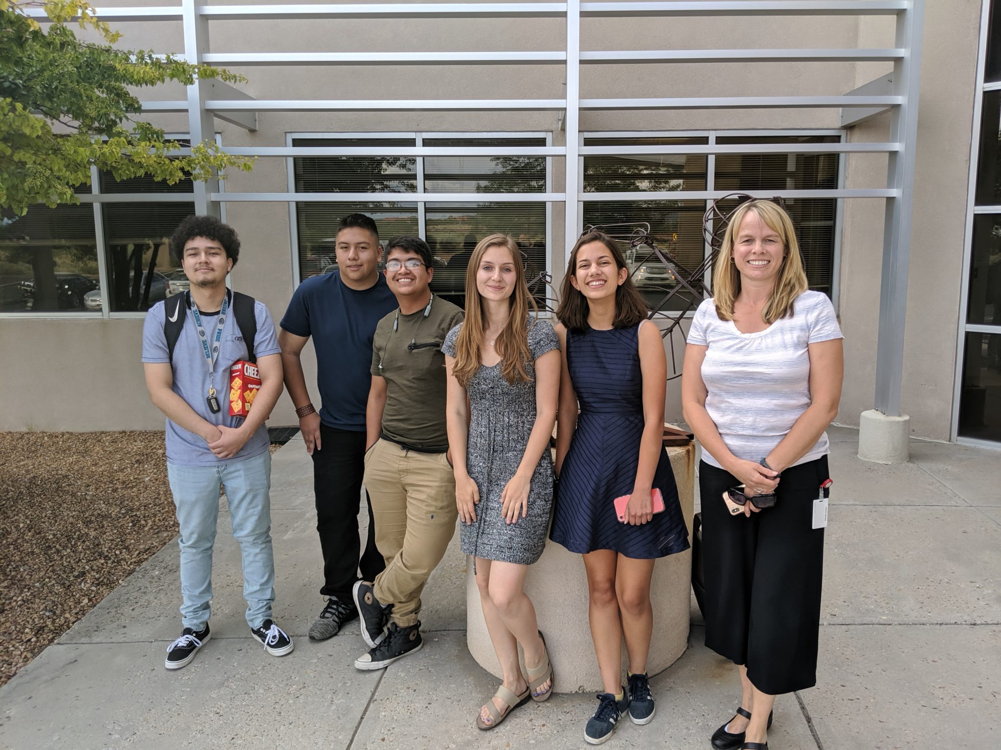 2019 Santa Fe interns with Program Manager, Rhonda Crespo